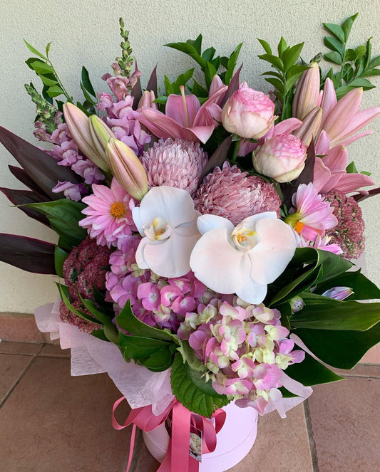 Pink Blooms Hat Box